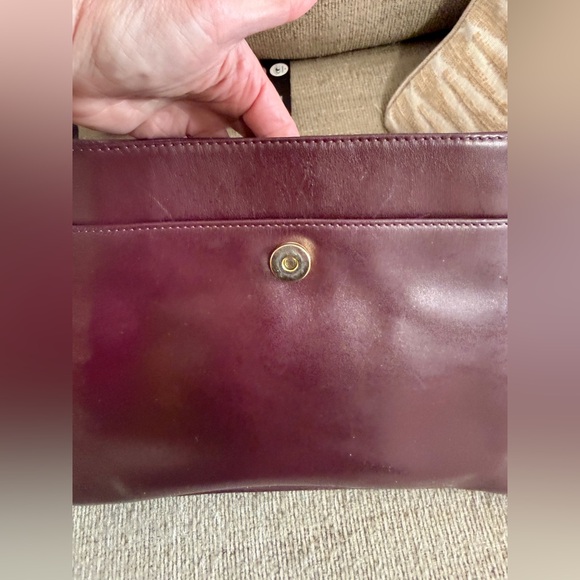Etienne Aigner Burgundy Oxblood Leather Satchel Vintage - Picture 10 of 13